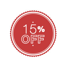 Special offer discount label with different sale percentage. 25 20 10 15 30 off with transparent background ,sale offer