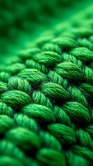 Obraz premium Closeup View of Vibrant Green Knit Fabric