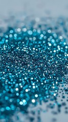Generative AI Sparkling Blue Glitter with Dynamic Light Effects.