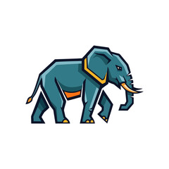 Fototapeta premium Majestic Elephant Walking Forward with Determination - A Symbol of Strength and Wisdom
