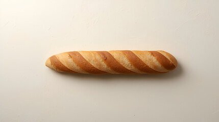A Deliciously Fresh and Crusty Baguette, Perfect for Sandwiches or Enjoying with Butter on a Clean, Neutral Background
