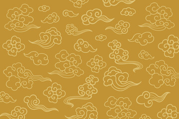 Eastern traditional auspicious cloud illustration design