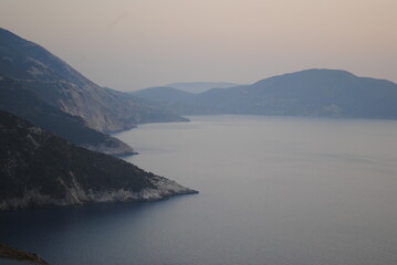Dramatic Coastal Landscape: Limestone Cliffs Plunge into Turquoise Mediterranean Sea, Scenic View from Above.