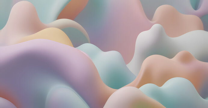 abstract background with pink waves, 3d rendered illustration of a soft purple bubble, abstract colorful background with bubbles,  - Powered by Adobe