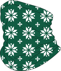 Snowflake Pattern Neck Gaiter Icon