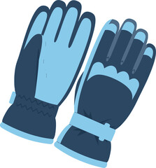 Winter Gloves Pair Illustration Icon