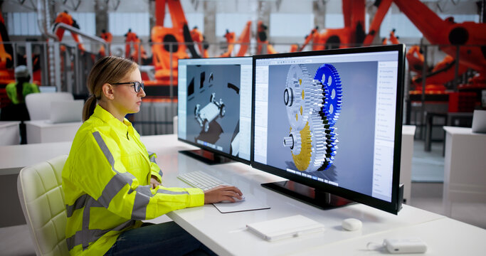 Female Automotive Designer Drafts 3D Car Model