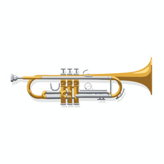 Obraz premium Golden Trumpet Illustration