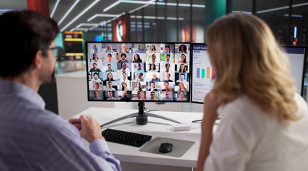 Virtual Conference Meeting Via Video Call