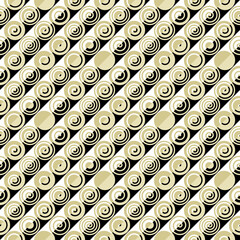 Seamless geometric pattern with circular shapes. Vector illustration.