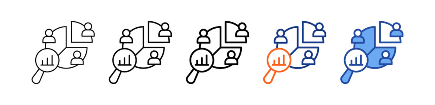 Competitor Analysis Different Set Vector Icon