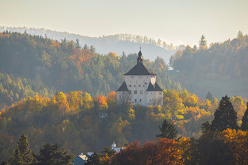 Old Castle Banska Stiavnica, Slovakia during autumn