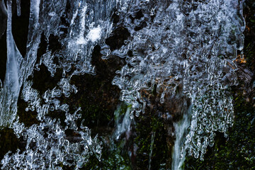 渓流の氷	