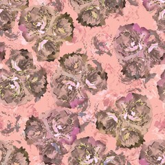 vintage floral Melon colour background stock design Abstract watercolor flower creative  allover design new concept textile design digital creators art design repeating seamless floral pattern design 