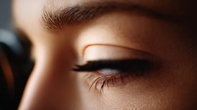 Captivating Close-Up of a Woman's Eye Showcasing Stunning Detail and Color Variation in the Iris, Evoking Emotions and Intrigue Through a Unique Perspective