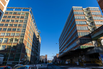 Bata's factory buildings along Vavreckova street in Zlin