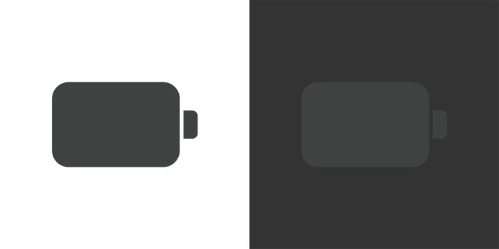 Empty Battery icon. Solid glyph series icon