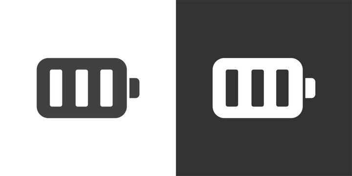Almost Full Battery icon. Solid glyph series icon