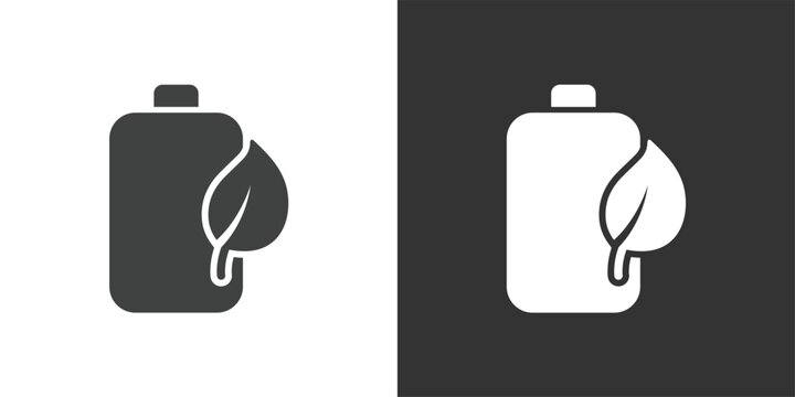 Eco-Friendly Energy icon. Solid glyph series icon