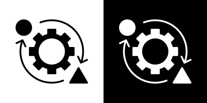 Transformation Icon Sheet Black And White