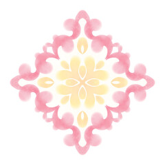 pink flower on white background