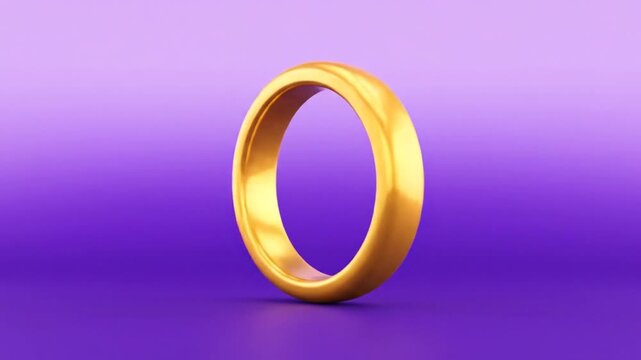 Golden ring on gradient background symbolizing commitment and celebration