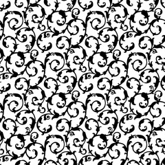 Fototapeta premium black and white seamless pattern