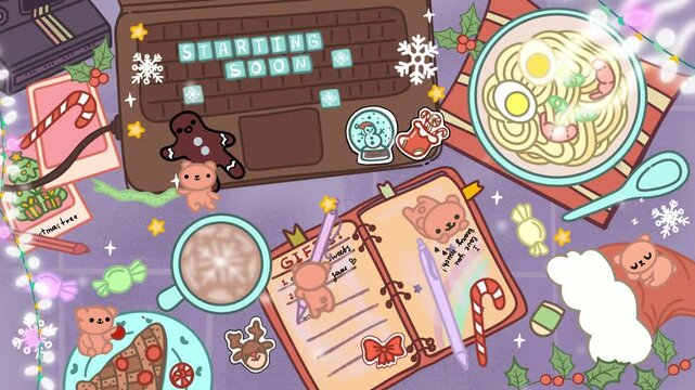 Twitch Animated Screens with Cute Bears, Lofi Christmas Stream Overlay, Animated Screen Stream, Stream Overlay, Stream Scenes, Twitch Overlay,  BRB, Starting Soon, Ending Soon, Thanks for Watching,