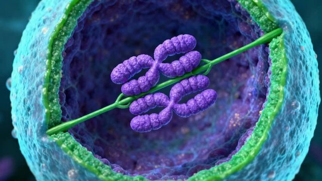 Microscopic Cell Division Mitosis Animation - Biology Educational Video