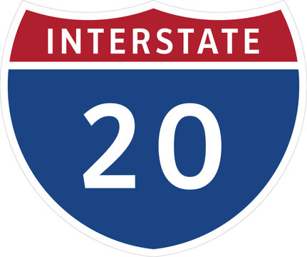 I-20, Interstate 20 Highway System Design Sign