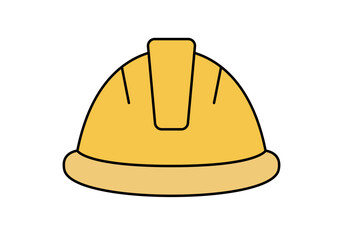 Fototapeta premium Casco de seguridad amarillo de construcción para protección laboral