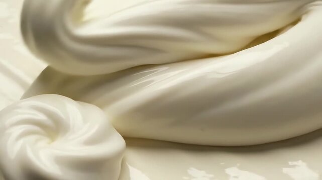 Smooth creamy white liquid background texture with elegant waves