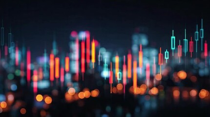 Vibrant stock market data visualization with dynamic graphs - Powered by Adobe