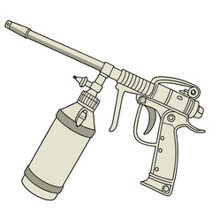 hand drawn vector illustration of a pistol