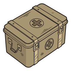 vector illustration of a wooden box