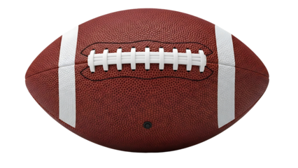 Official brown leather american football game equipment