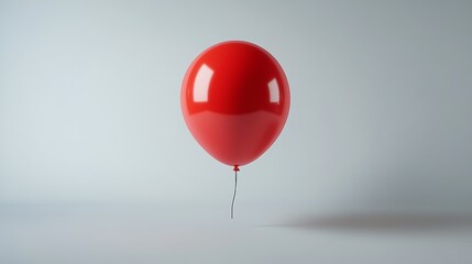 Red balloon minimalist background adobe stock image