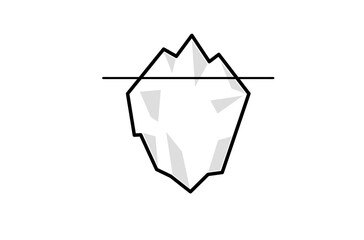 顕在意識・潜在意識の氷山のイラスト