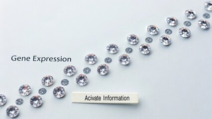 Creative Visualization of Gene Expression with Sparkling Crystals Representing Data and Information Flow in Science