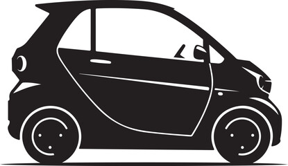 Black Police Car Silhouette Vector