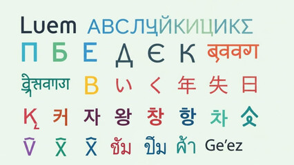 Multilingual Happy Birthday Text in Various Languages and Fonts