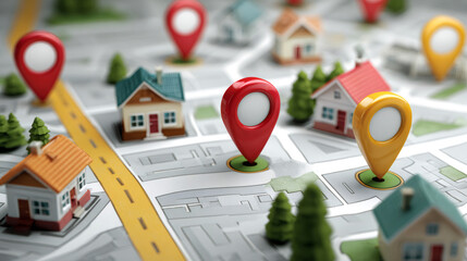 Real estate market mapping home location finding