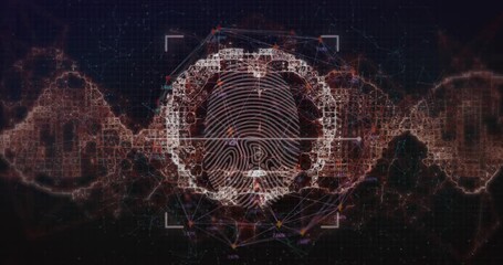 Animation of brain, dna strand with data processing and connections - Powered by Adobe