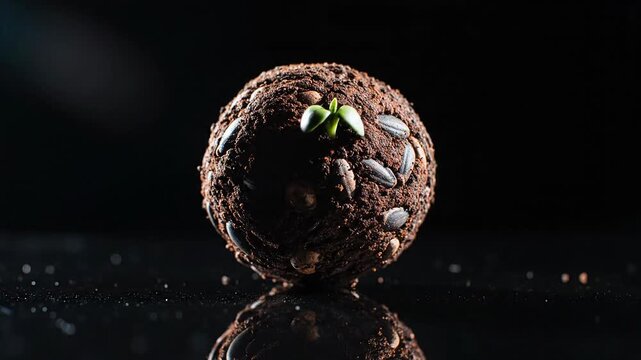 A Cinematic Time-Lapse of Seedling Growth: From Seed to Sprout, A Visual Metaphor