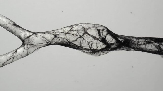 Rotating airplane engine wireframe view concept. A detailed and intricate depiction showcasing structural components and design.