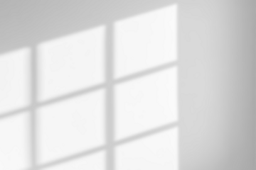 Window light shadow overlay on wall isolated on transparent background