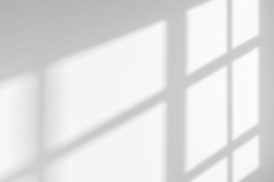 Window light shadow overlay on wall isolated on transparent background