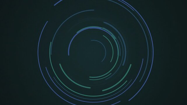 Expanding Blue Energy Rings on Dark Background