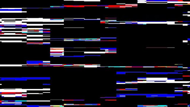 Digital Glitch Noise Transition with Alpha Channel.  Abstract TV Static and Distortion Overlay. Cyberpunk Data Error and Interference Transition.