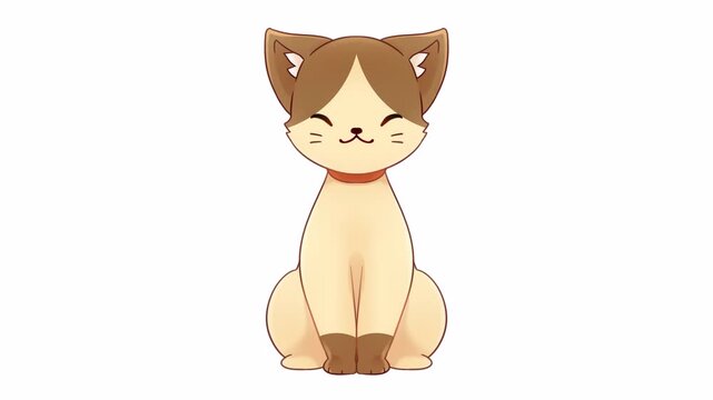 口パクするネコのアルファつきループアニメーション